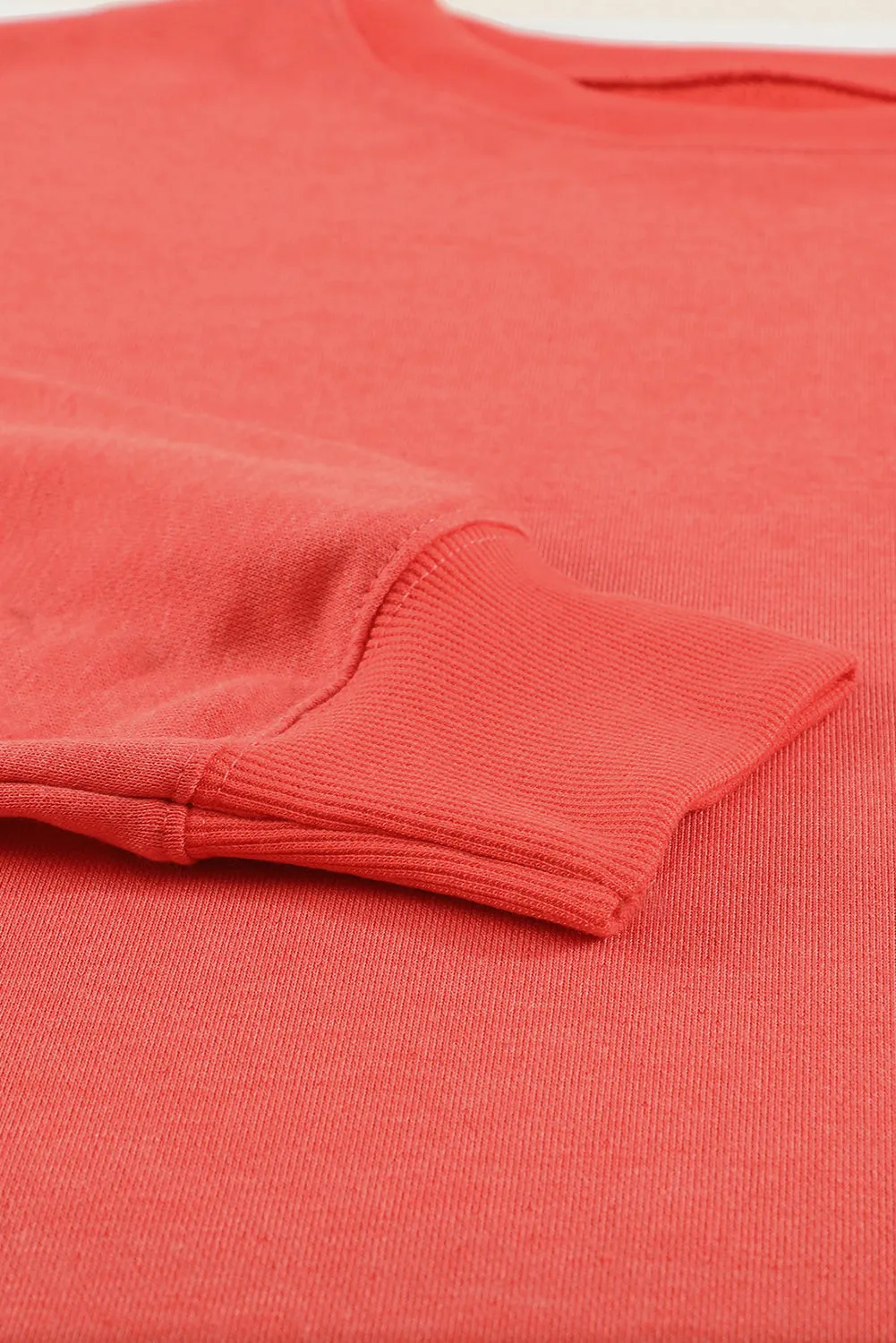 Plain Crew Neck Pullover Sweatshirt