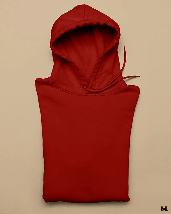 Plain maroon hoodie unisex
