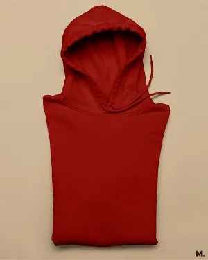 Plain maroon hoodie unisex