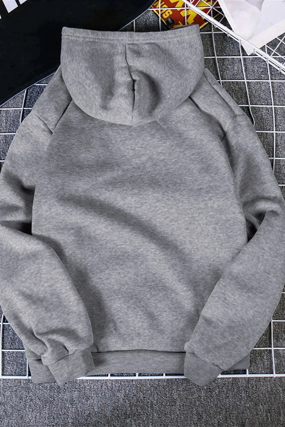 Plus Size Long Sleeve Sweatshirt Plain Oversized Pullover Hoodie Women's