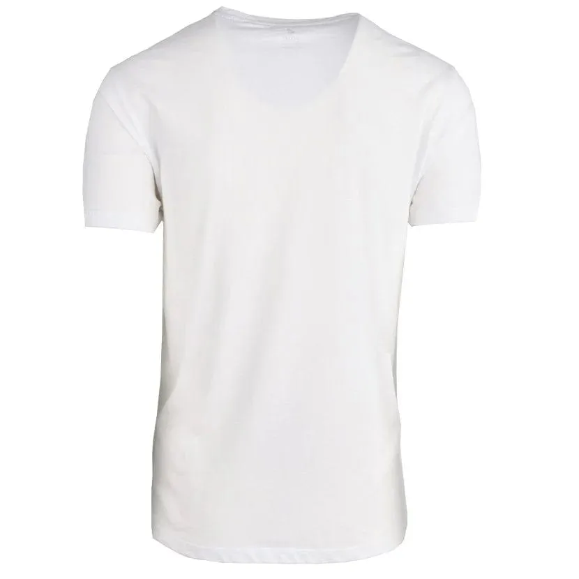Polo V Neck Mens T-Shirt White