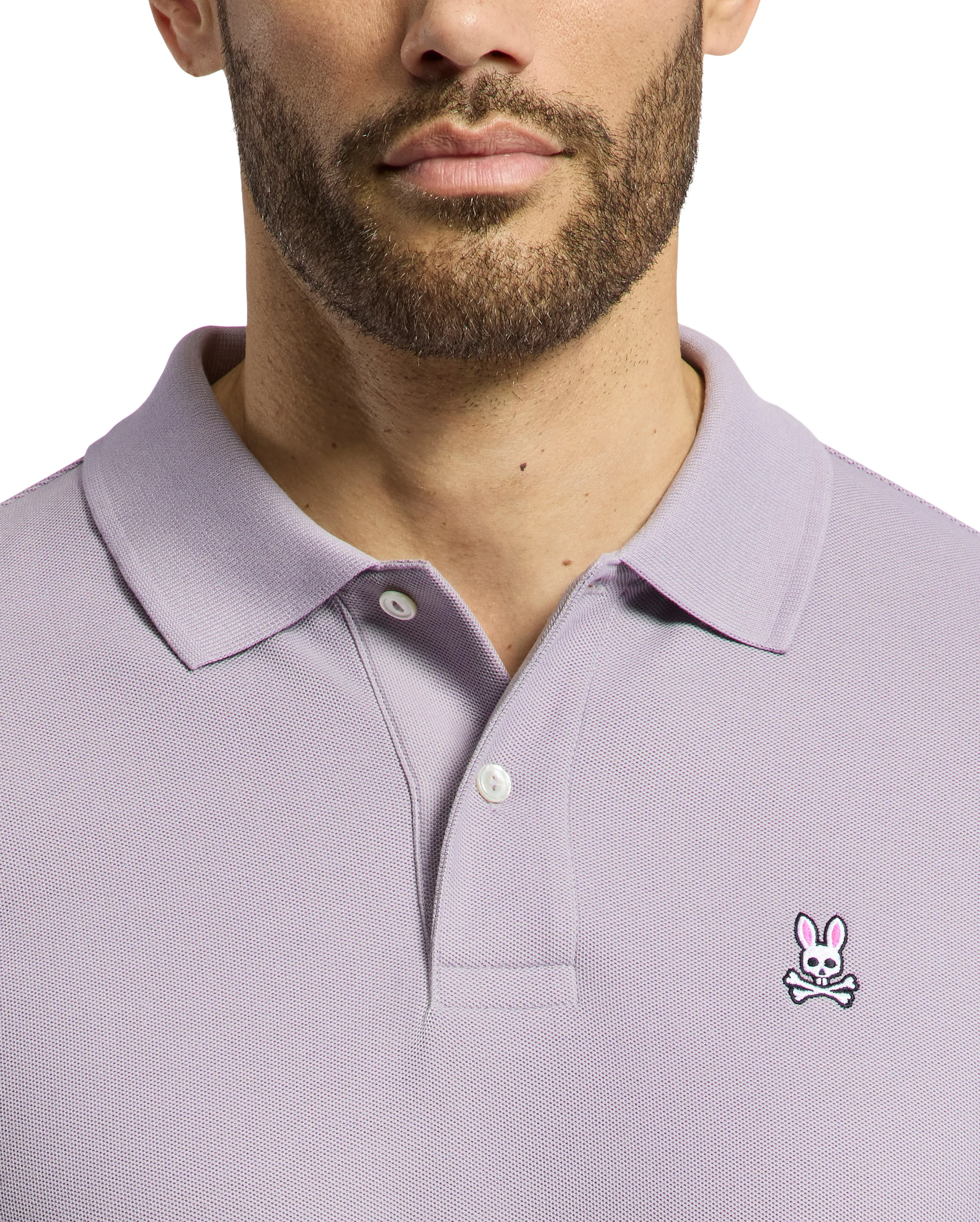 Psycho Bunny Men's Classic Polo - Lavender Gray