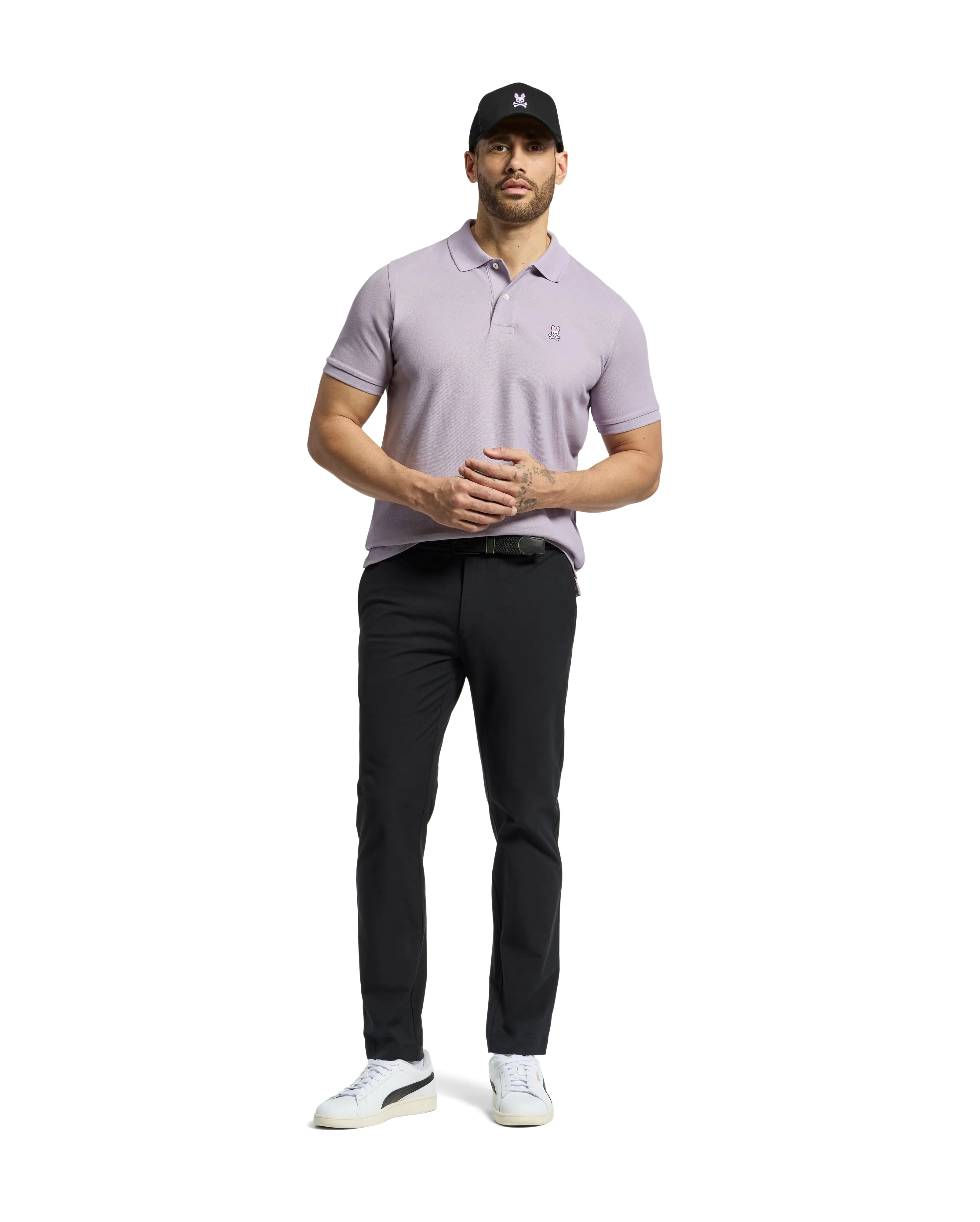 Psycho Bunny Men's Classic Polo - Lavender Gray