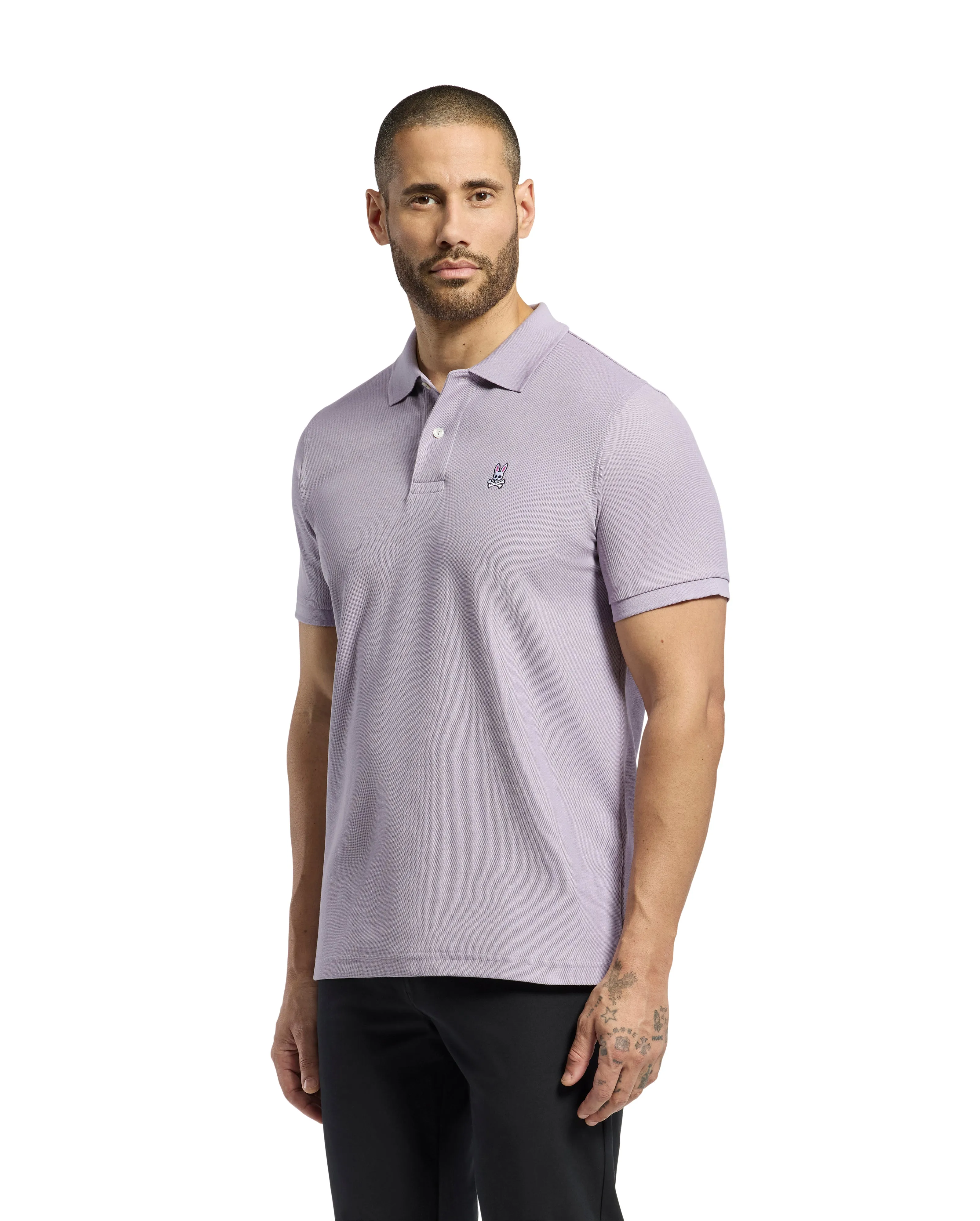 Psycho Bunny Men's Classic Polo - Lavender Gray