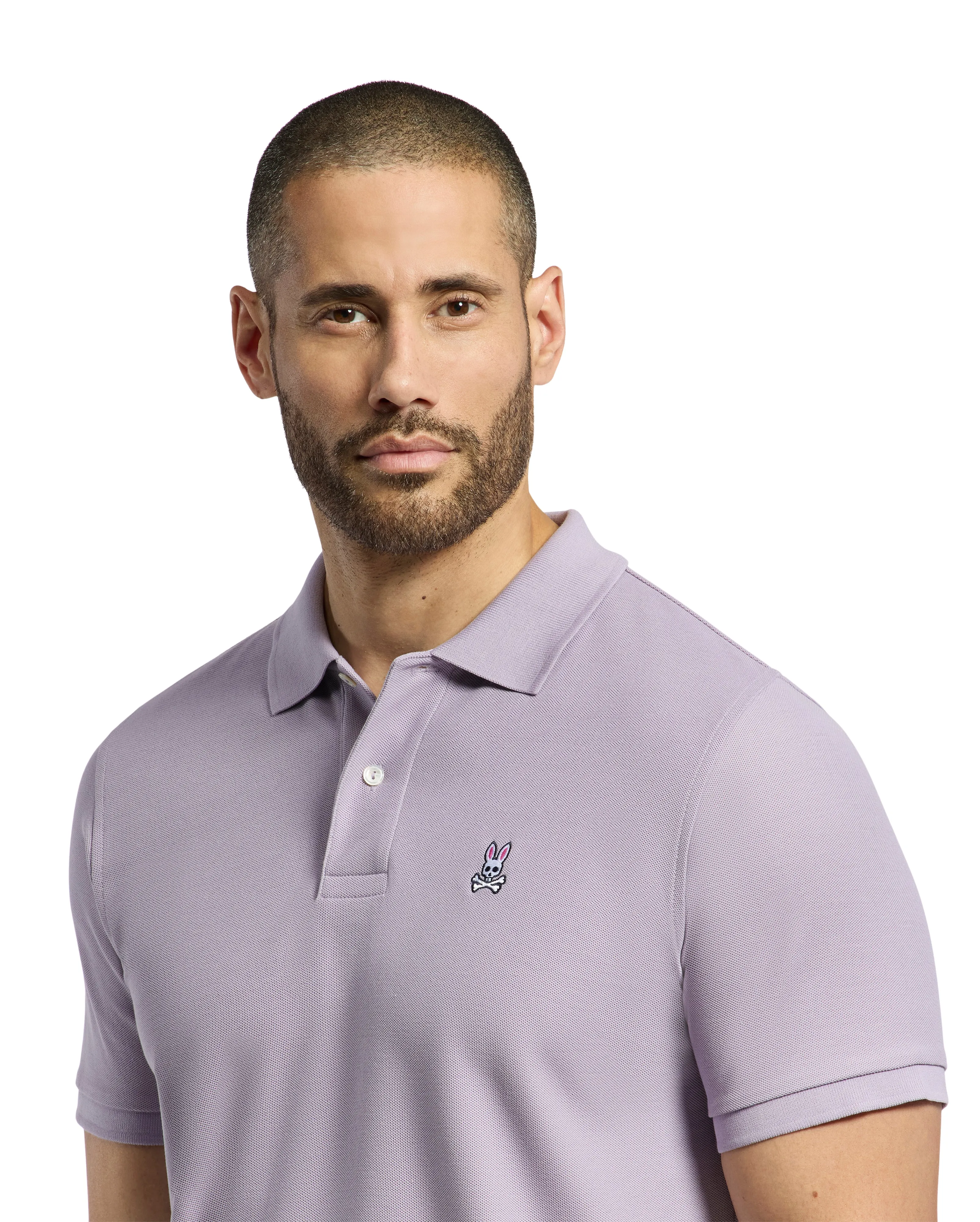 Psycho Bunny Men's Classic Polo - Lavender Gray