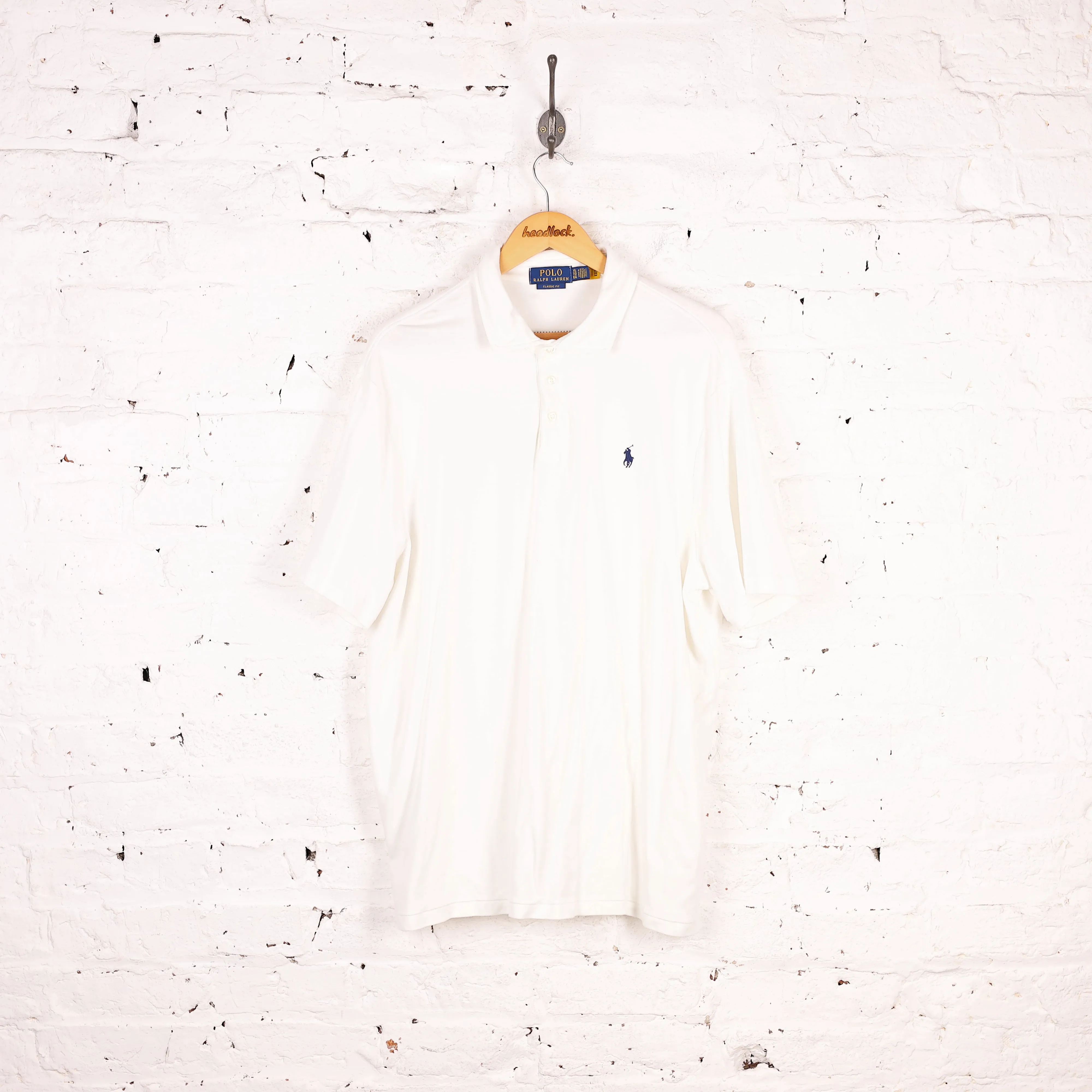 Ralph Lauren Polo Short Sleeve Polo Shirt - White - XL