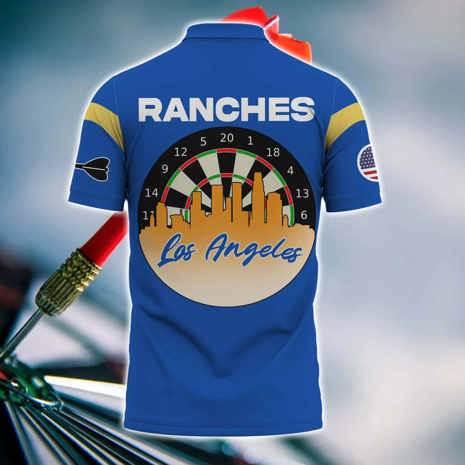 Ranches 3D Zipper Polo Shirt