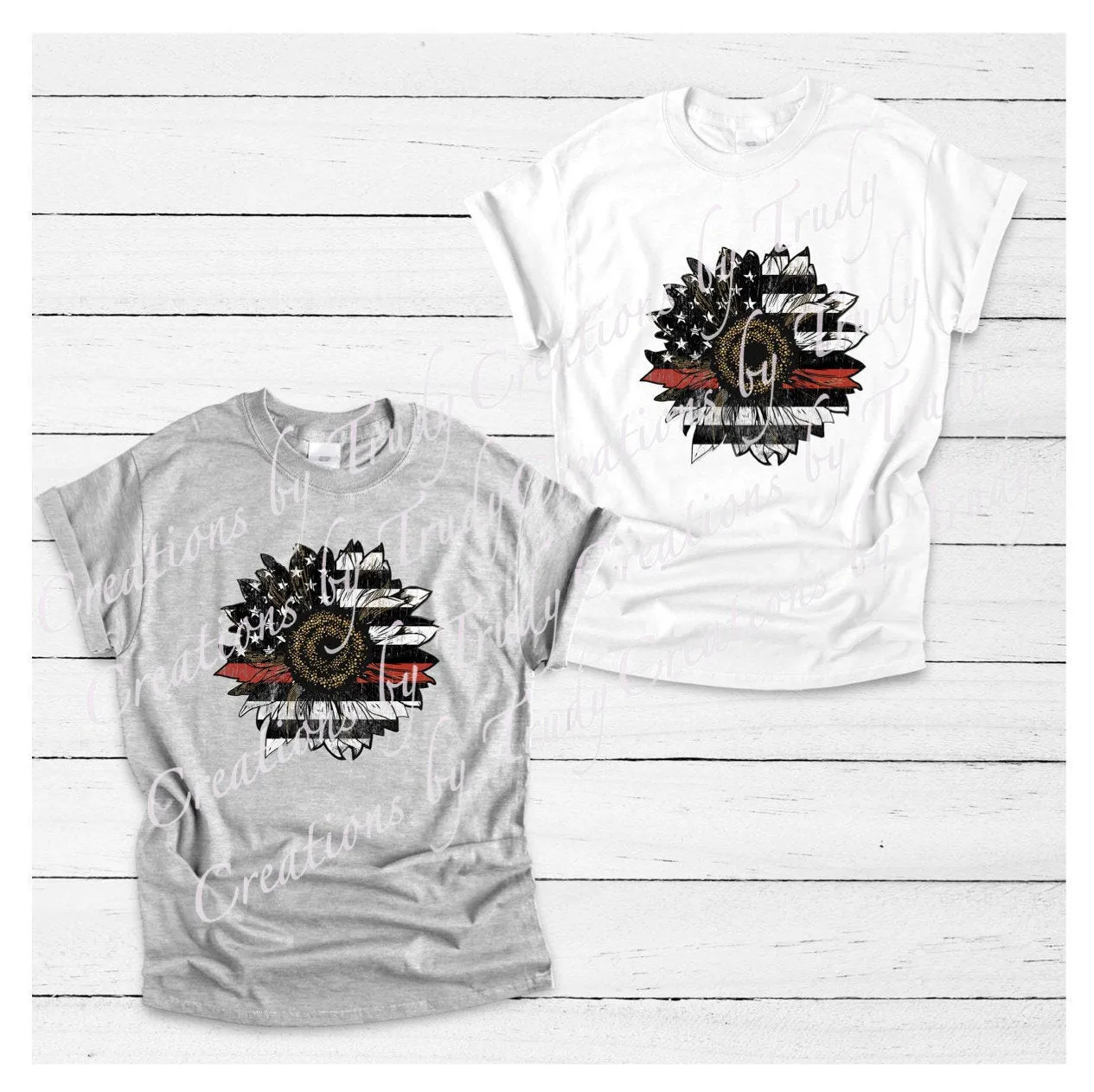 Red line sunflower- T SHIRT