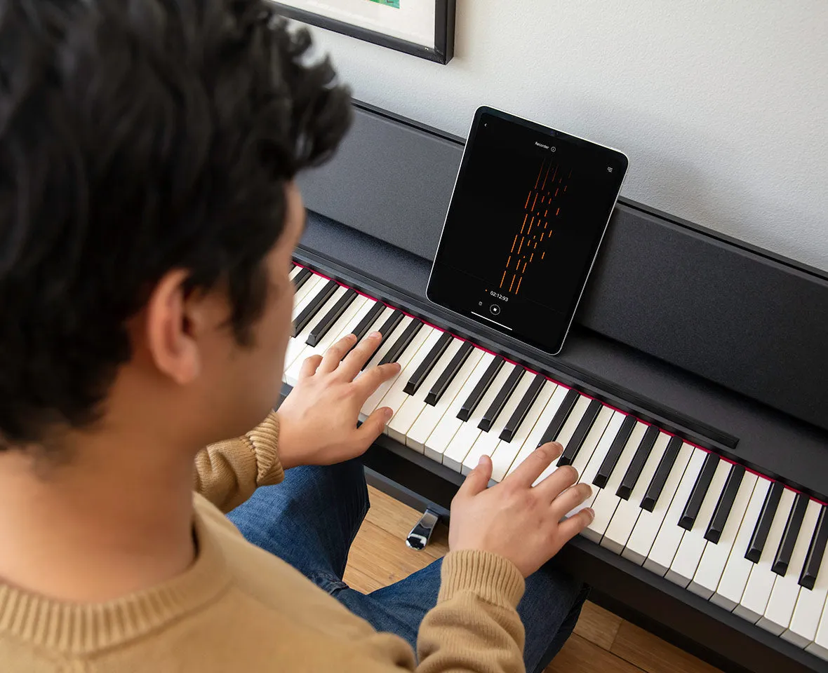 Roland F107-BK Slim Digital Piano Black Bundle