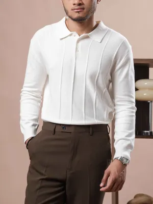 Roma Polo Knit - White
