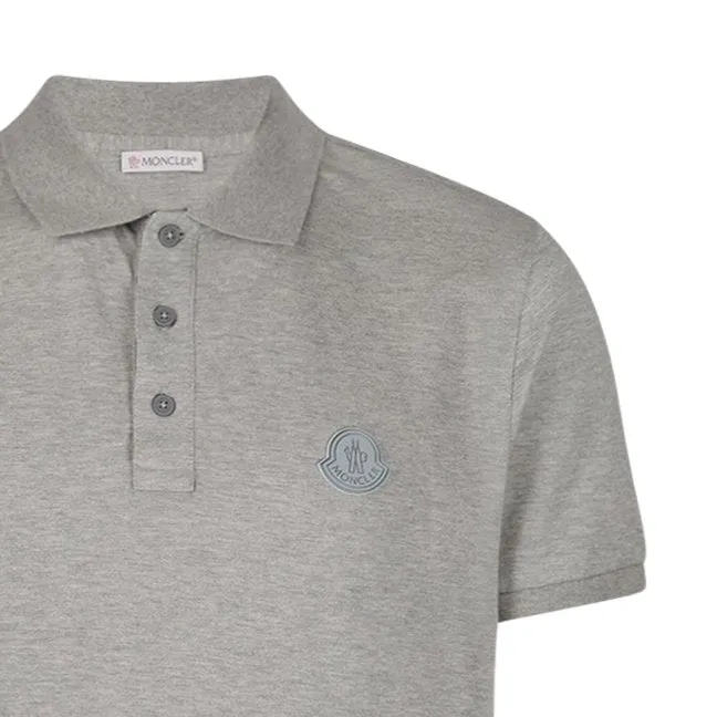 Rubber Logo Polo T-Shirt Grey