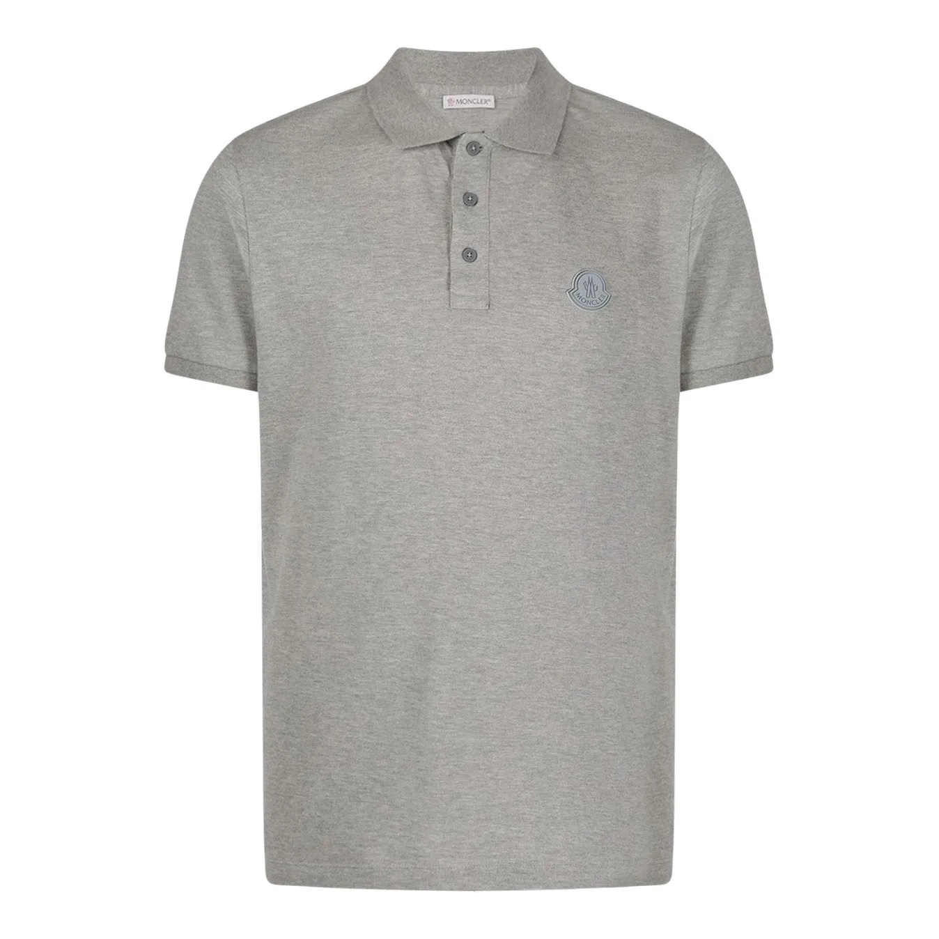 Rubber Logo Polo T-Shirt Grey