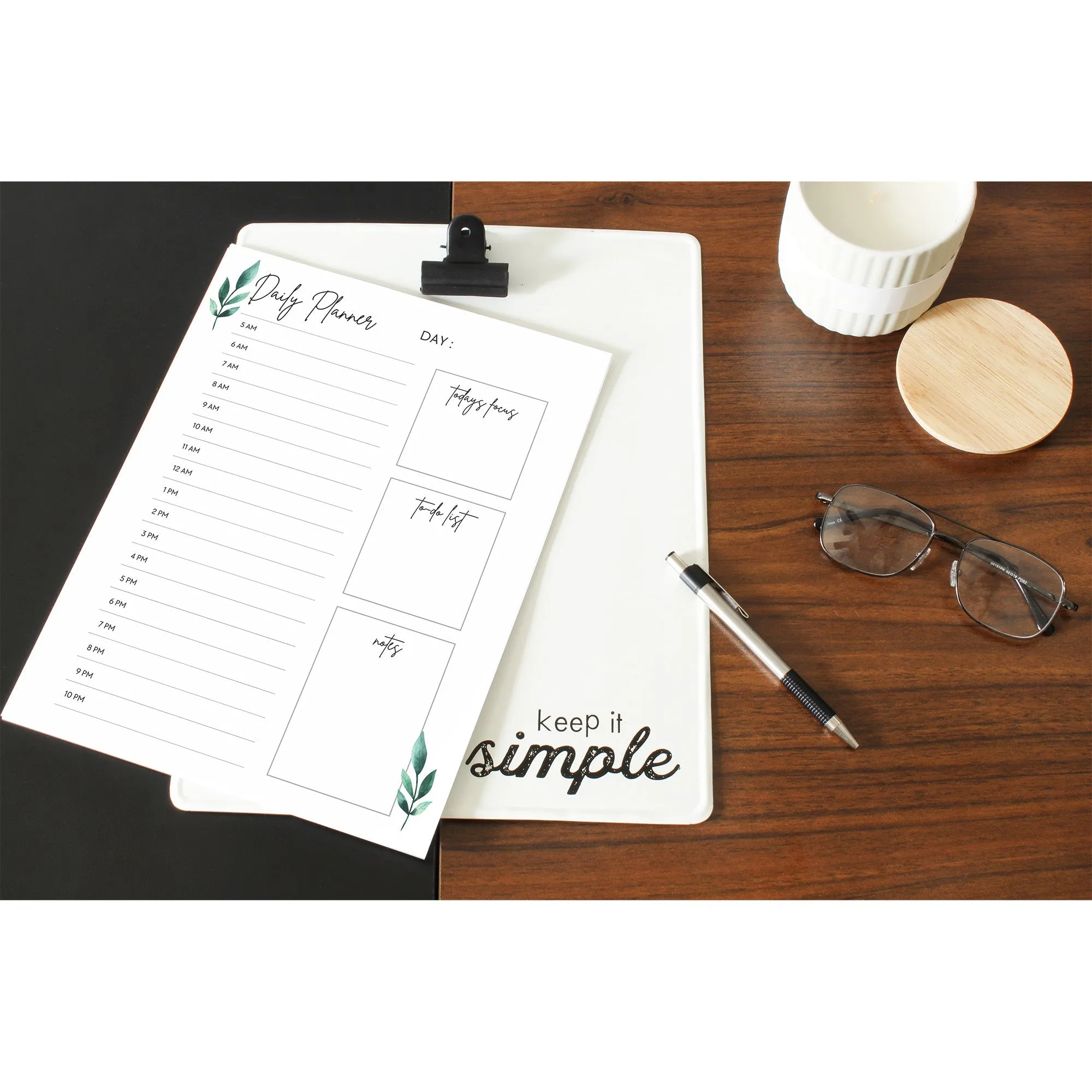 Rustic White Metal Clipboard