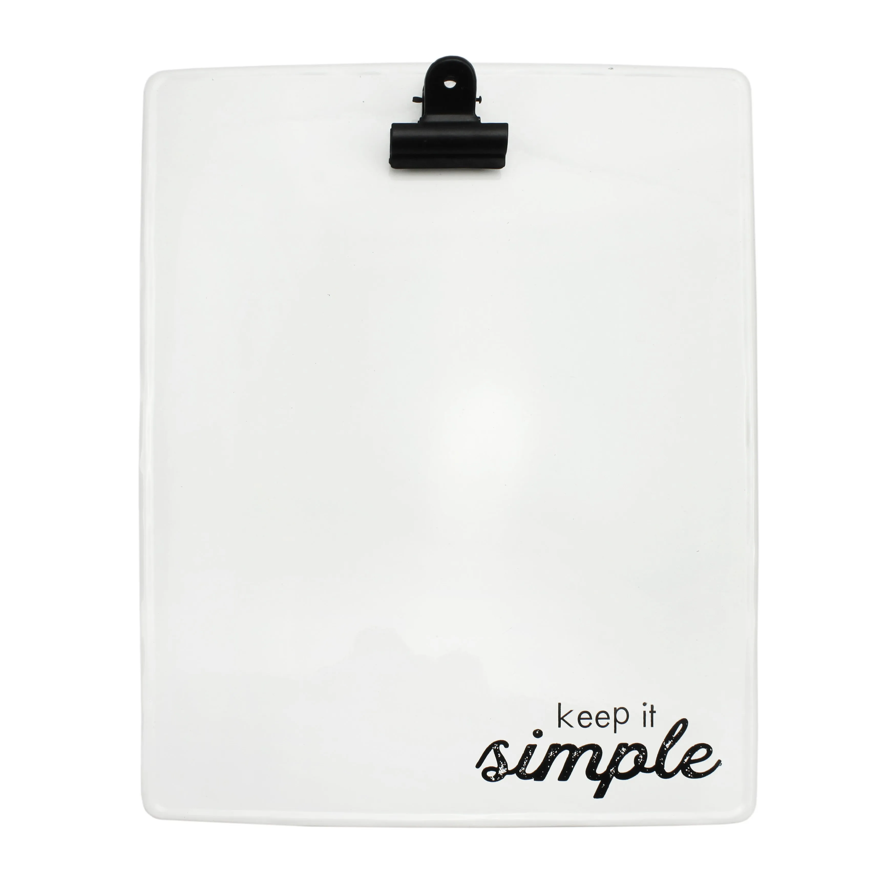 Rustic White Metal Clipboard