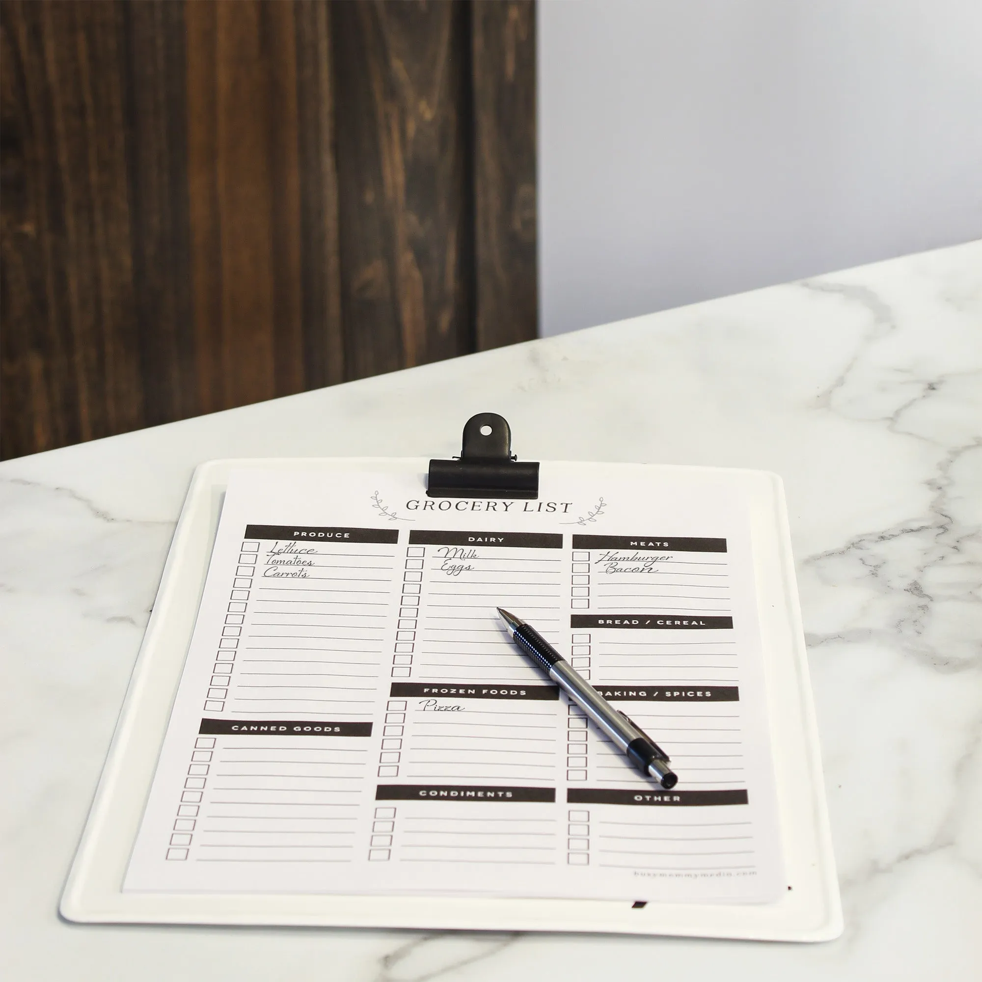 Rustic White Metal Clipboard