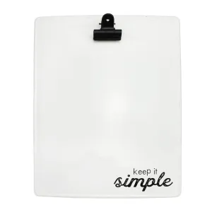 Rustic White Metal Clipboard