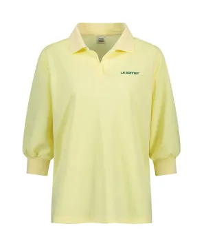 [SAMPLE SALE]LE SONNET Simple Polo Shirts - Lemon Yellow