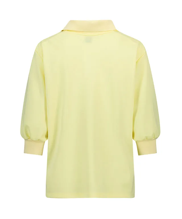 [SAMPLE SALE]LE SONNET Simple Polo Shirts - Lemon Yellow