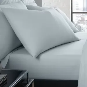Serene Plain Dyed Pair of Housewife Pillowcases - Duck Egg