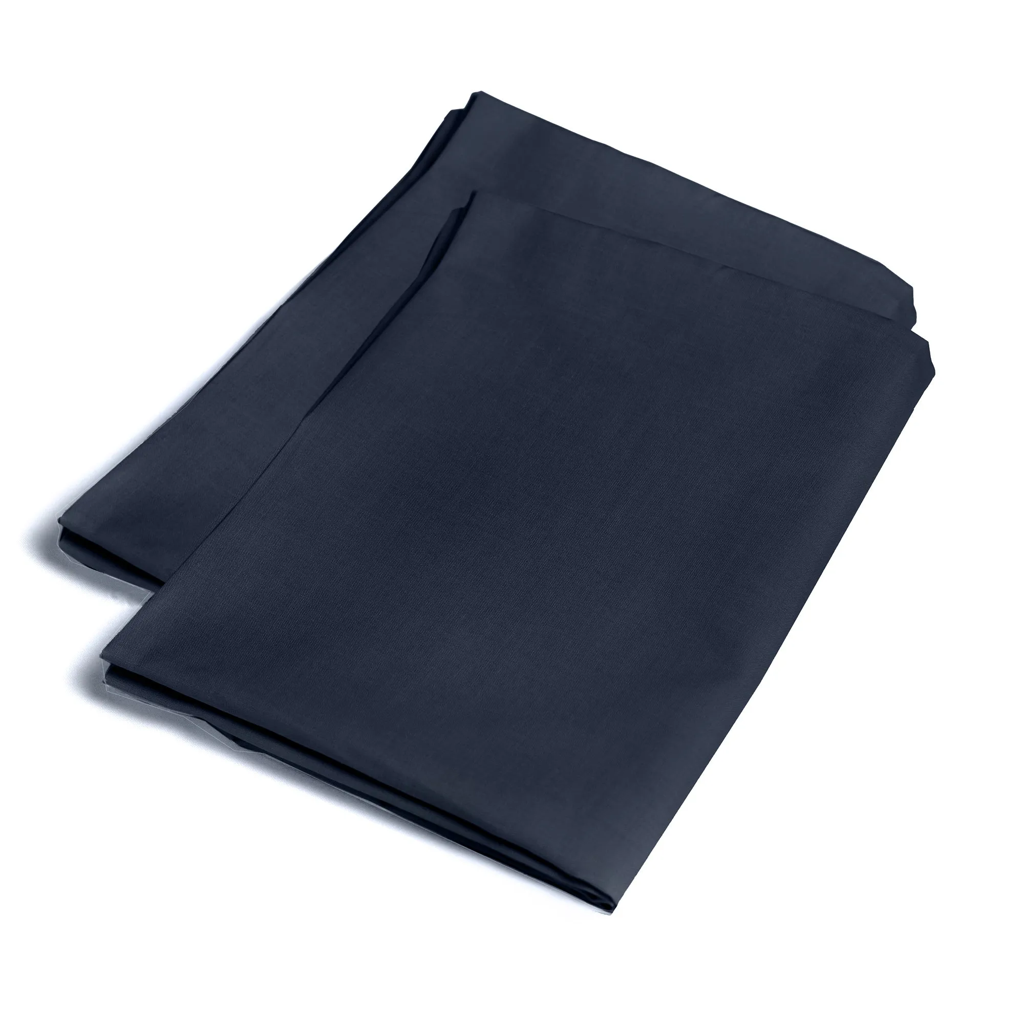Serene Plain Dyed Pair of Housewife Pillowcases - Navy