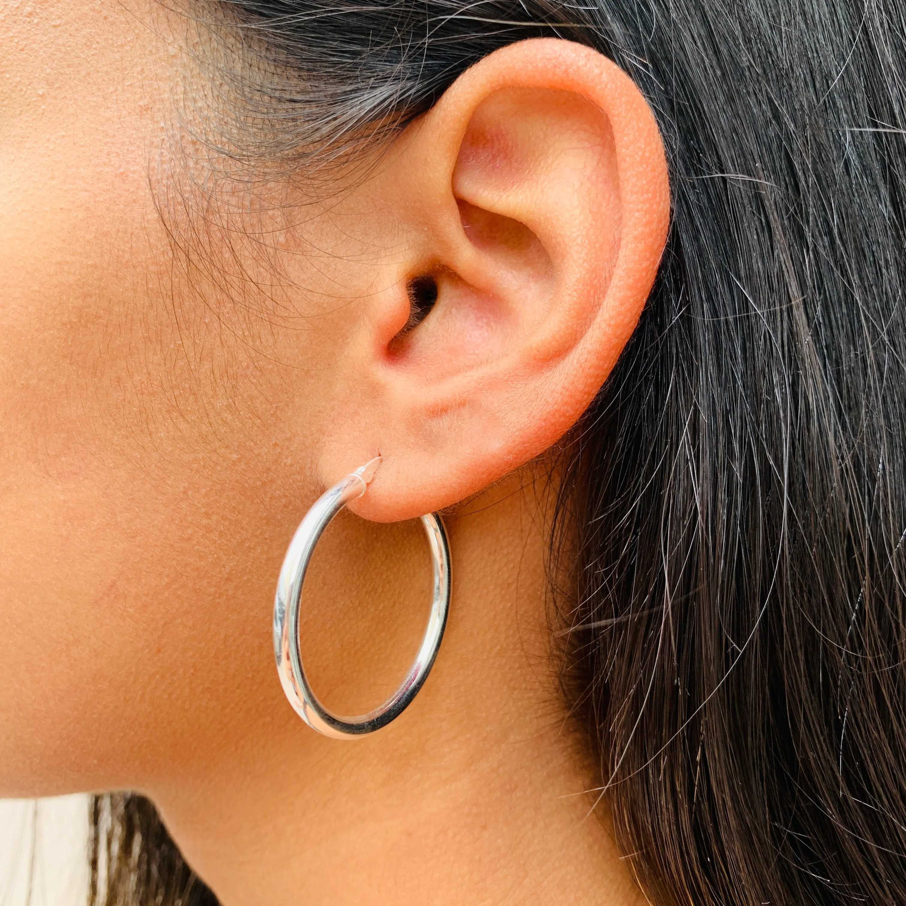 Silver Everyday Hoops