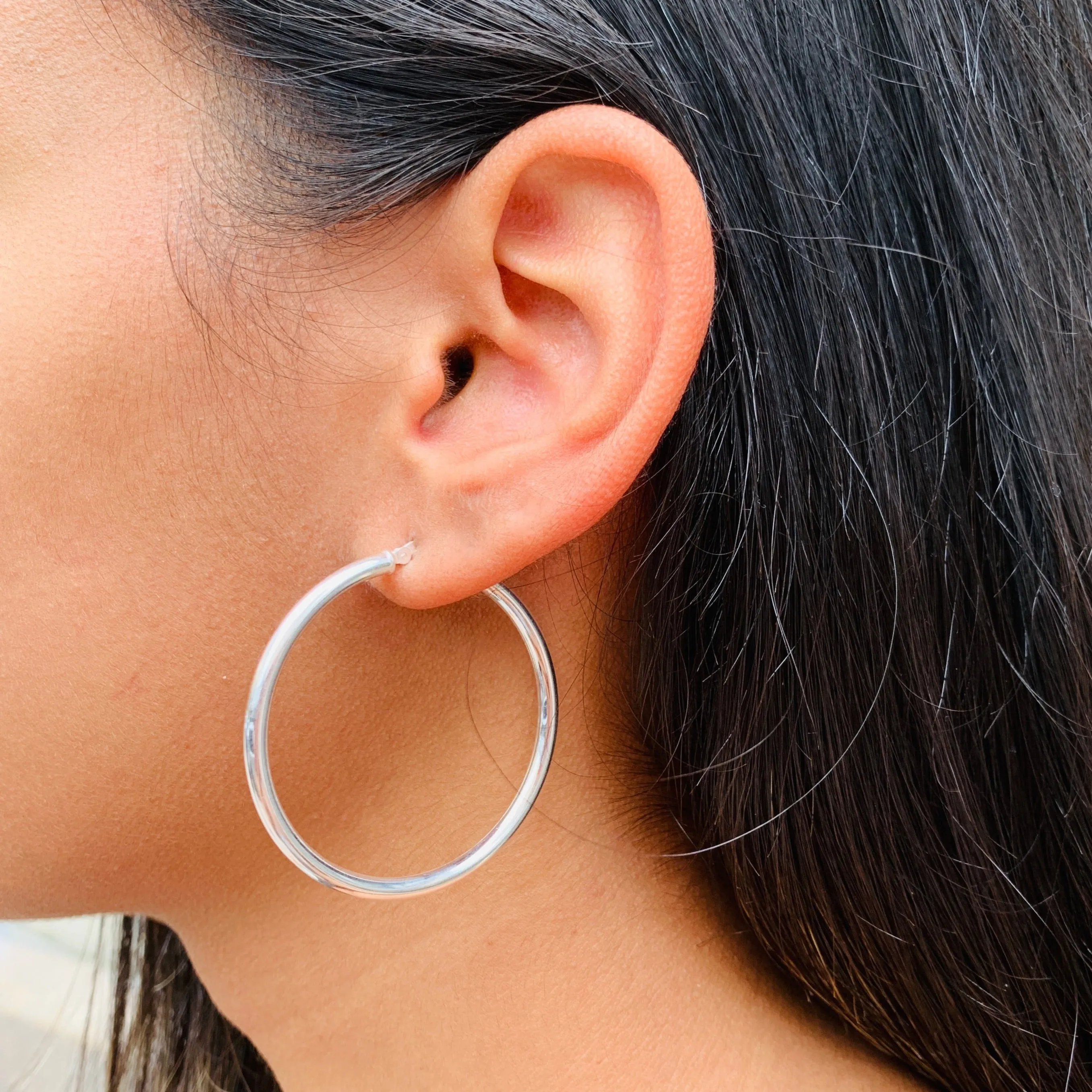 Silver Everyday Hoops