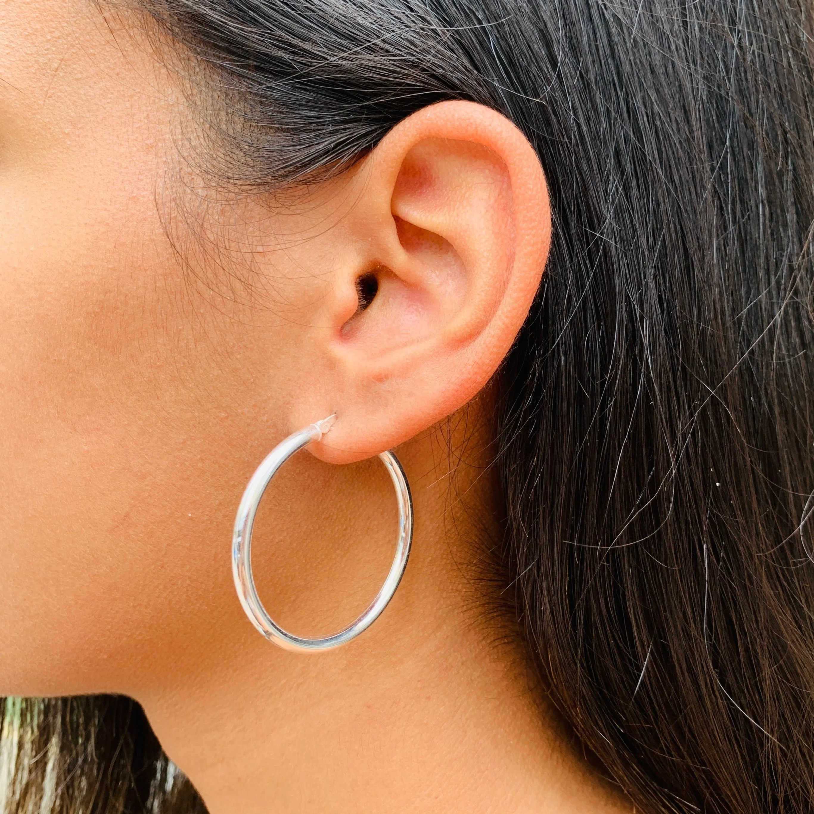 Silver Everyday Hoops