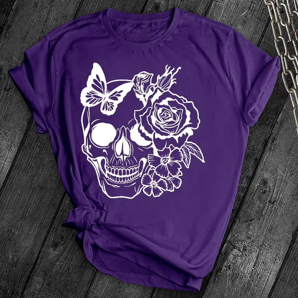 Simple Flower Sugar Skull Tee