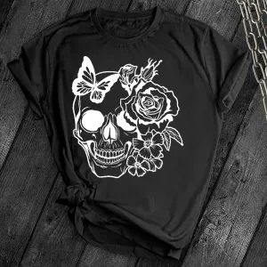 Simple Flower Sugar Skull Tee