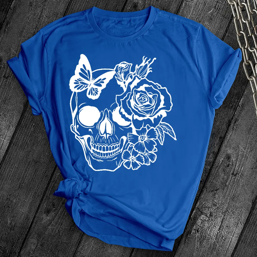 Simple Flower Sugar Skull Tee