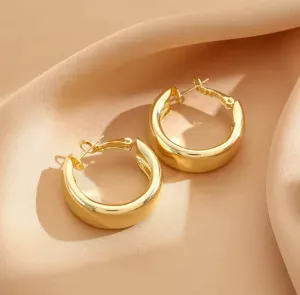 Simple Thick Hoop Earrings