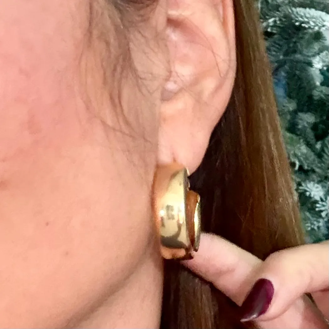 Simple Thick Hoop Earrings