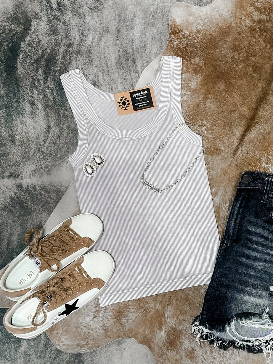 Sleet full length washed tank top