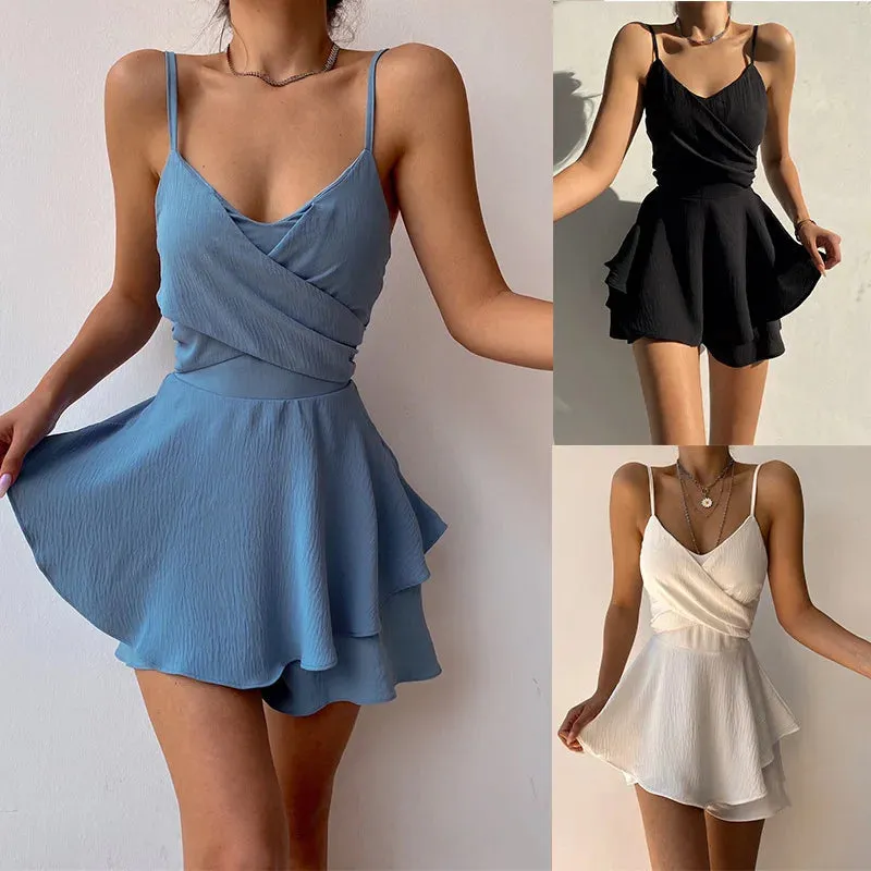 Slim Suspender Strap Sexy Jumpsuit