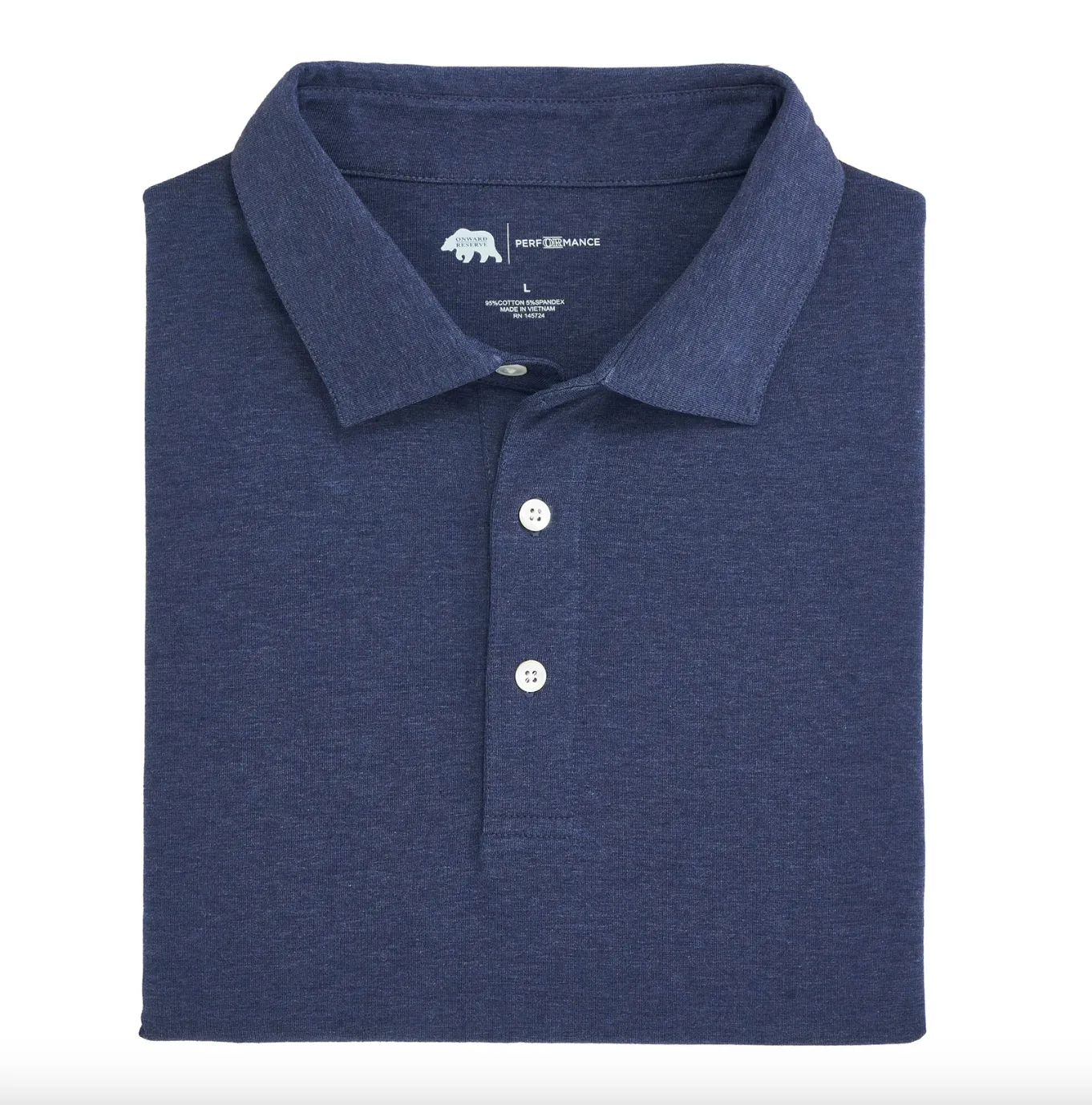 Solid Icon Polo-Navy