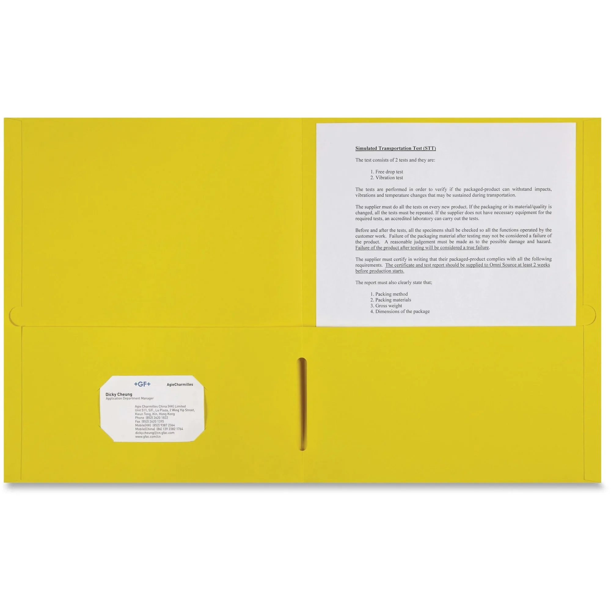Sparco Letter Pocket Folder
