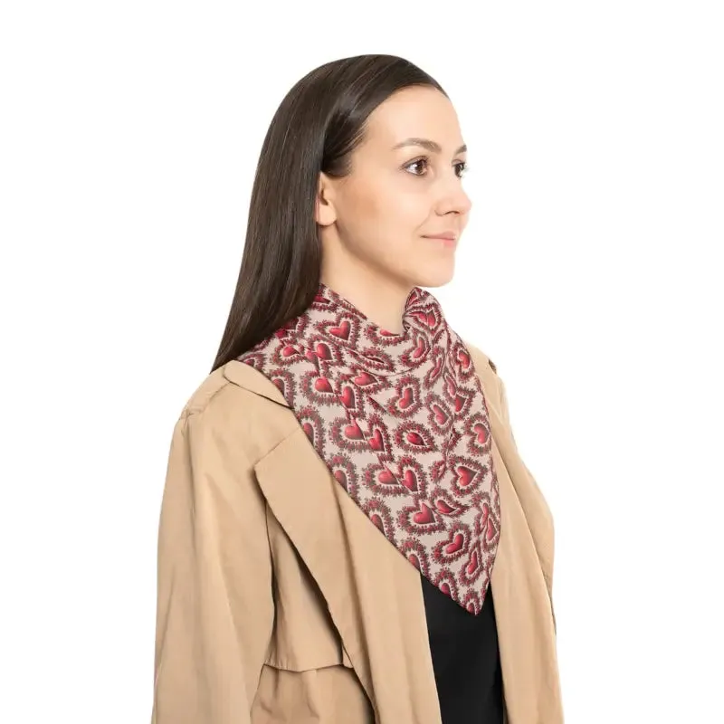 Stunning Roses Pattern Poly Scarf for Bold Elegance