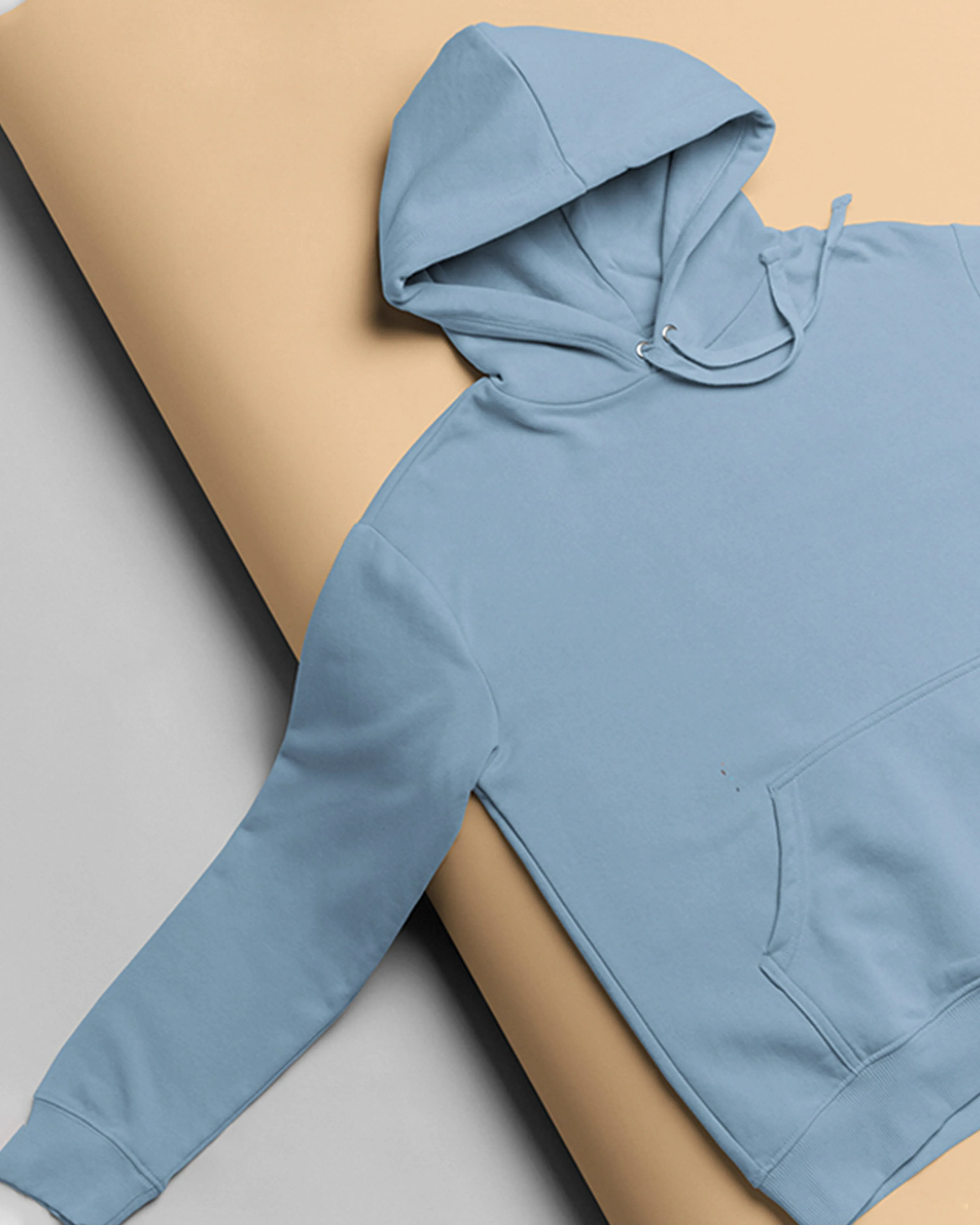 Subtle blue plain hoodies