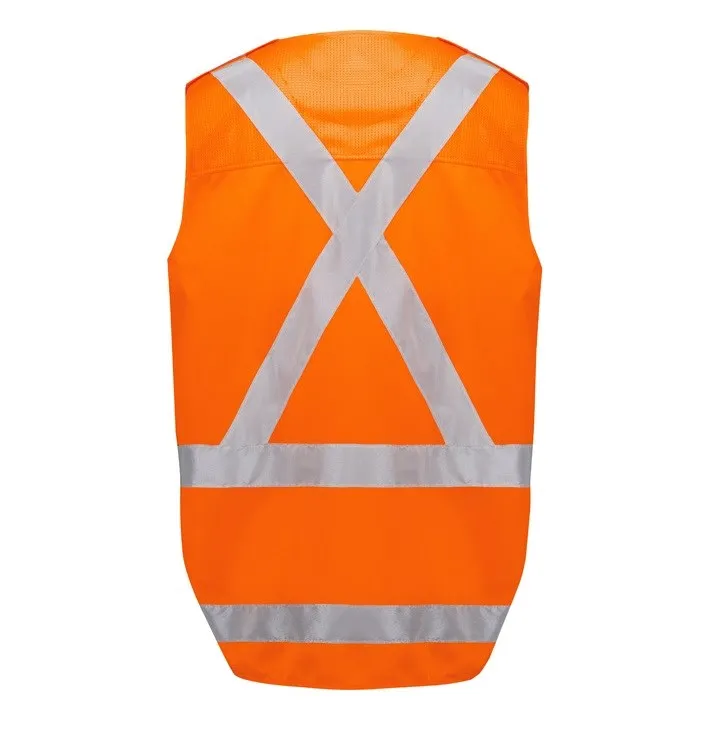 SYZMIK ZV697 REFLECTIVE HI VIS NSW RAIL SAFETY VEST