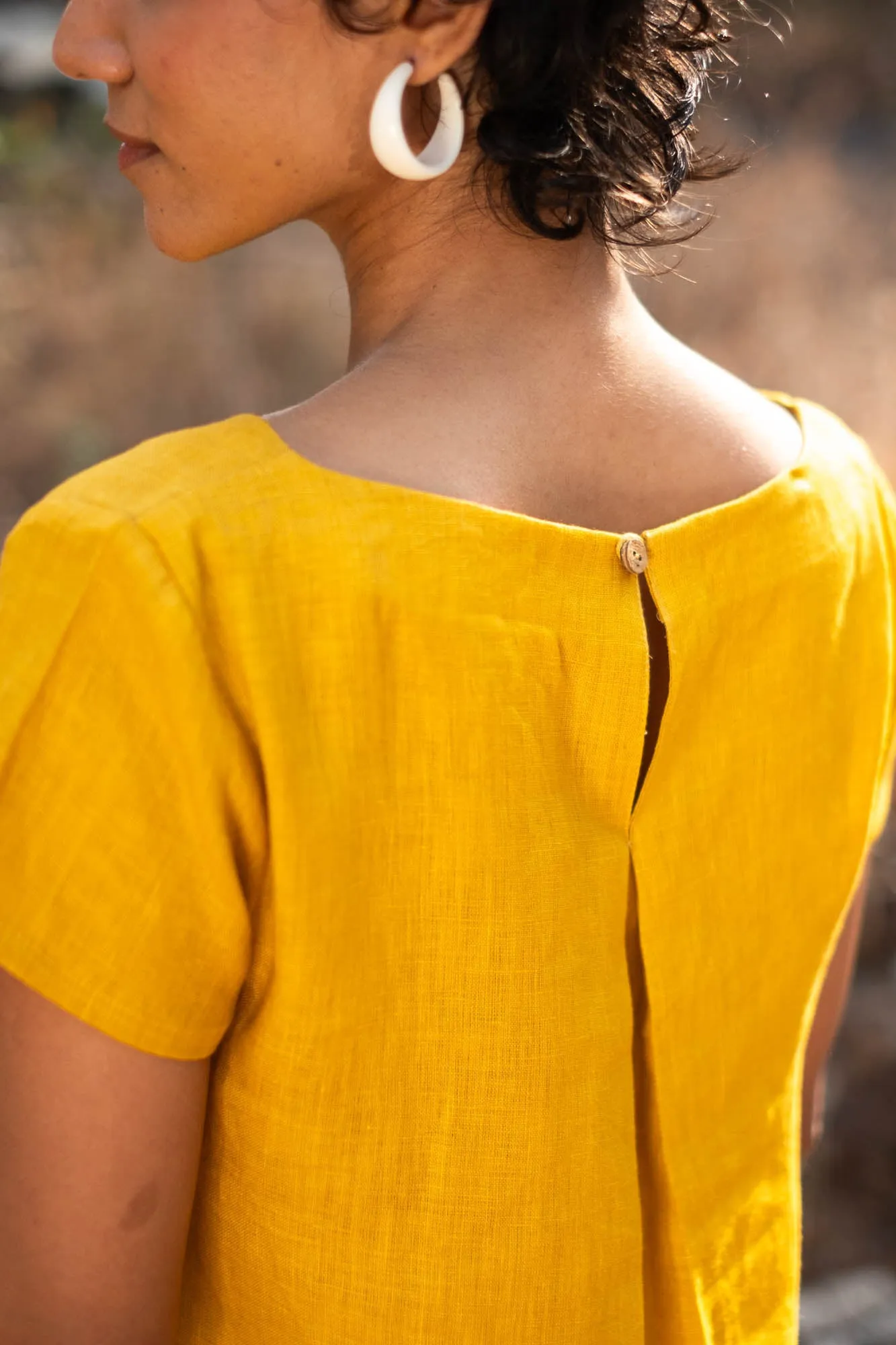 The Linen Boat Neck Top