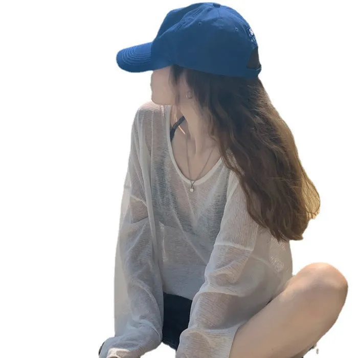 Thin Ice Silk See-Through Top T-Shirt