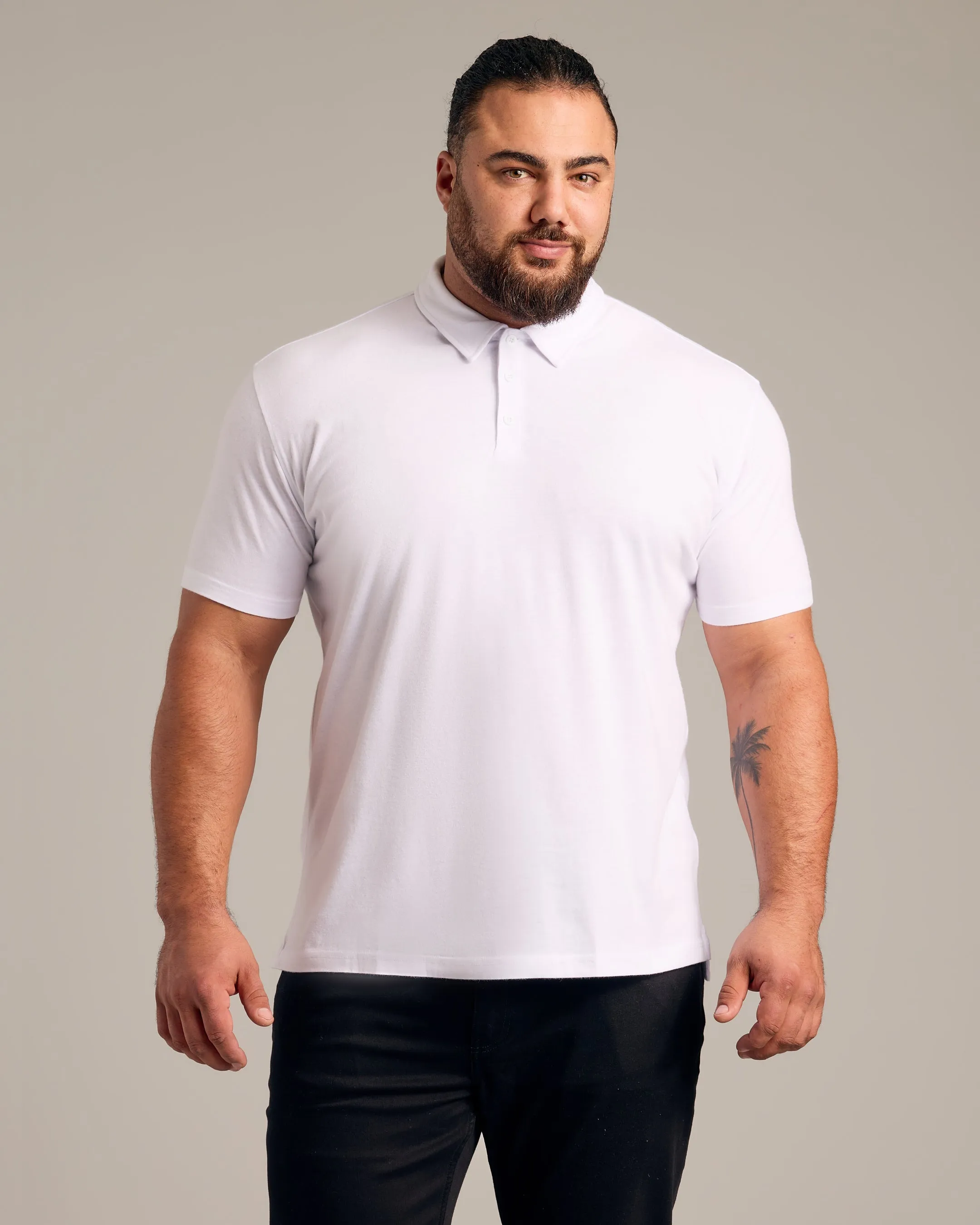 White Short Sleeve Polo