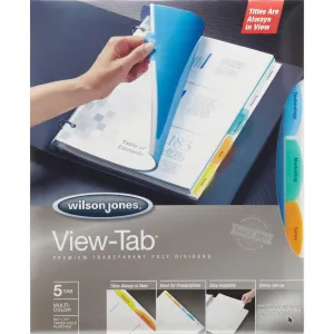 Wilson Jones View-Tab 5-Tab Transparent Dividers