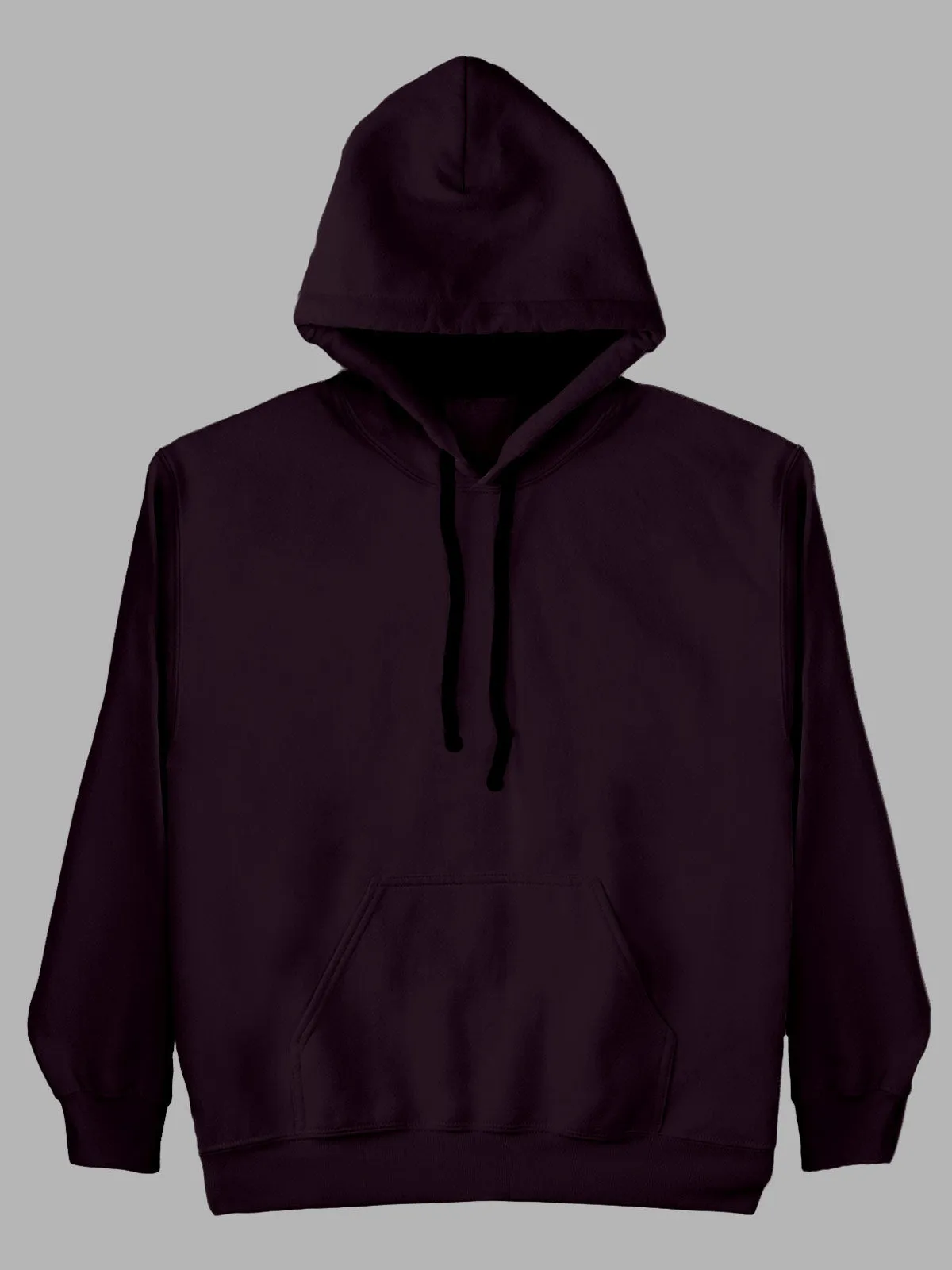 Wine Plain Cotton Hoodie for Men & Women