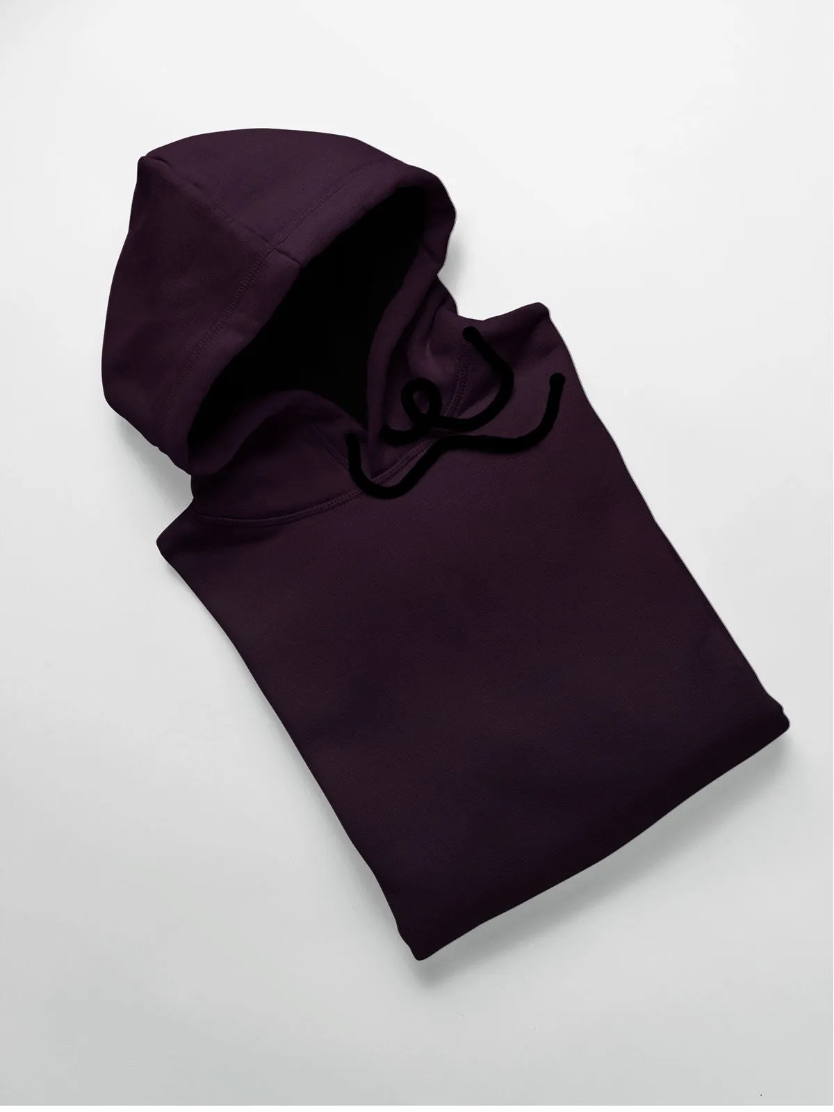 Wine Plain Cotton Hoodie for Men & Women