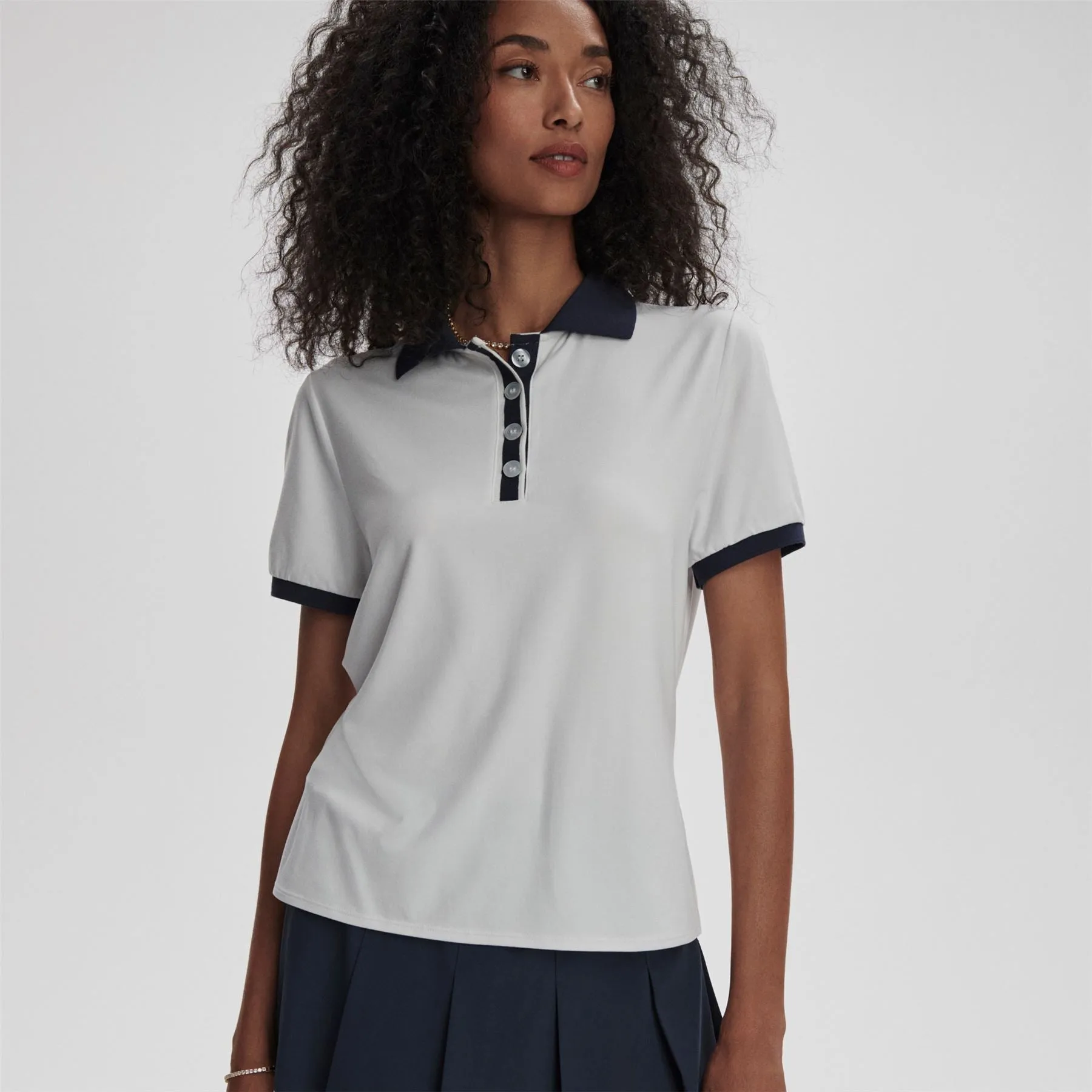 Wisley Performance Polo White/Blue Nights