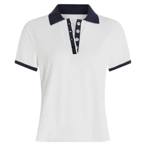 Wisley Performance Polo White/Blue Nights