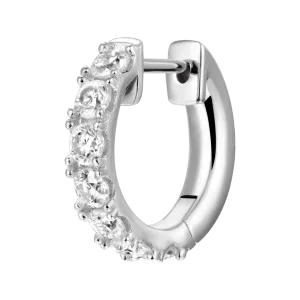 Women's Single Row Hoop Earrings